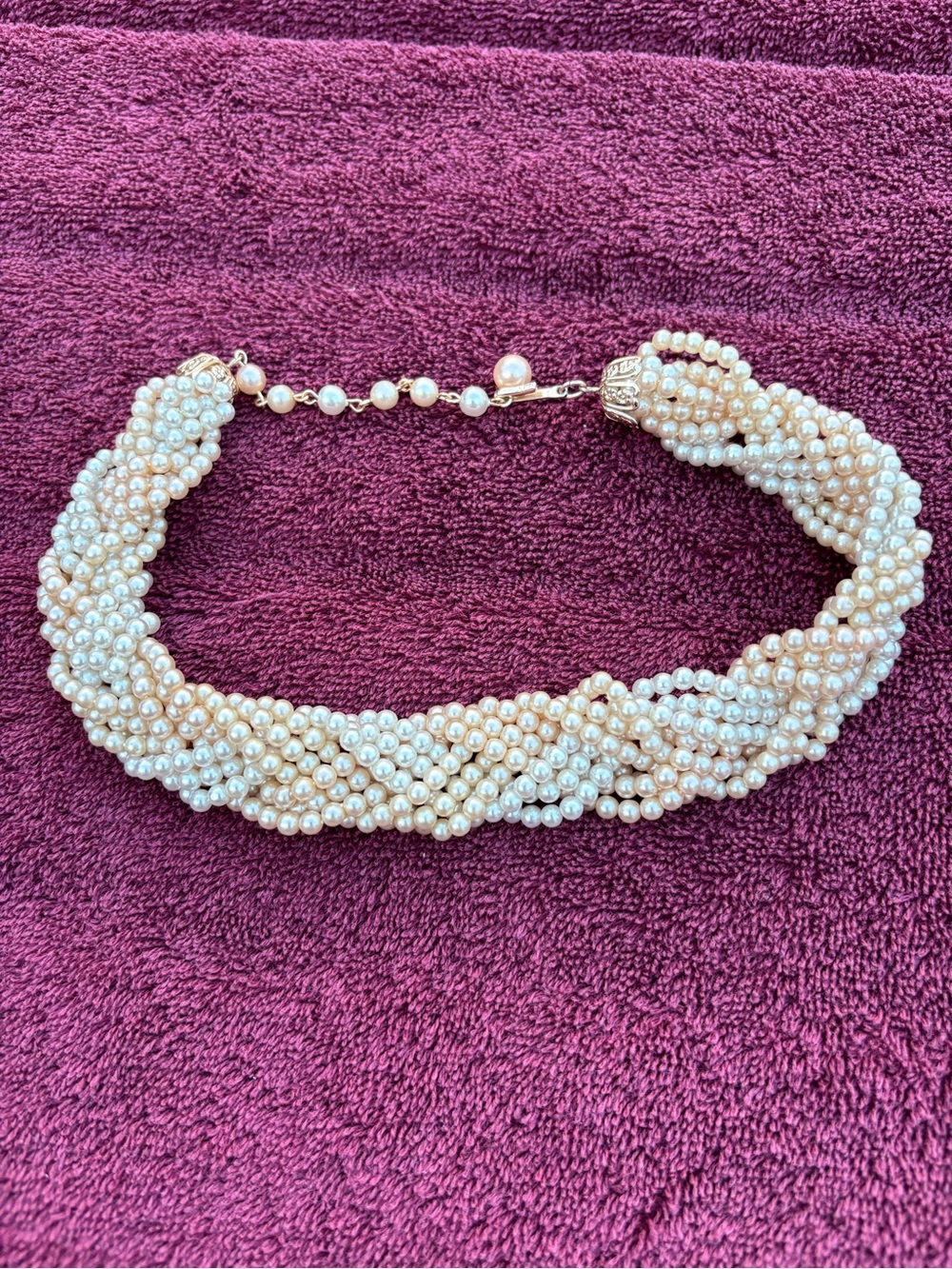 Faux Pearl vintage choker 15”